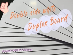 1mm 540gsm সাদা কার্ডবোর্ড ডাবল সাইড সাদা প্রলিপ্ত ডুপ্লেক্স বোর্ড