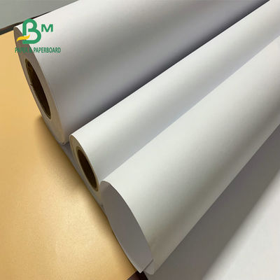 24'' 36'' প্রস্থ 92 উজ্জ্বলতা 20lb CAD প্লটার পেপার আনকোটেড বন্ড রোল