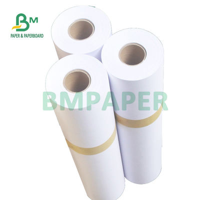 প্রশস্ত ফরম্যাট 80gsm 20LB ক্যাড প্লটার পেপার রোল 18'' 24' 36' X 500ft ইঞ্জিনিয়ারিং আর্কিটেকচারাল অঙ্কন জন্য
