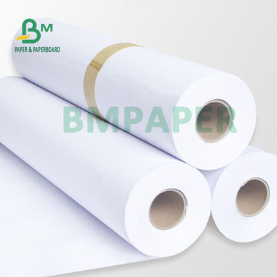 প্রশস্ত ফরম্যাট 80gsm 20LB ক্যাড প্লটার পেপার রোল 18'' 24' 36' X 500ft ইঞ্জিনিয়ারিং আর্কিটেকচারাল অঙ্কন জন্য