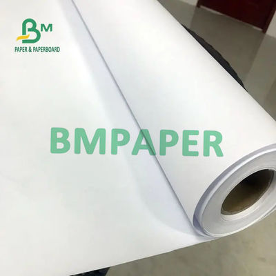 24&quot; 30&quot; 36&quot; × 50 ইয়াডস সহ 20LB হোয়াইট বন্ড পেপার রোল CAD প্লটার পেপার