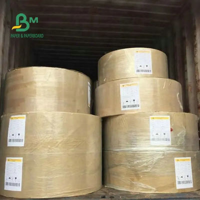 অয়েলপ্রুফ ব্রাউন ক্রাফ্ট লাইনার বোর্ড, খাদ্য মোড়ানোর জন্য পিই প্রলিপ্ত কাগজ রোলস 70gsm 80gsm 90gsm