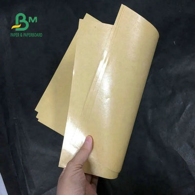 অয়েলপ্রুফ ব্রাউন ক্রাফ্ট লাইনার বোর্ড, খাদ্য মোড়ানোর জন্য পিই প্রলিপ্ত কাগজ রোলস 70gsm 80gsm 90gsm