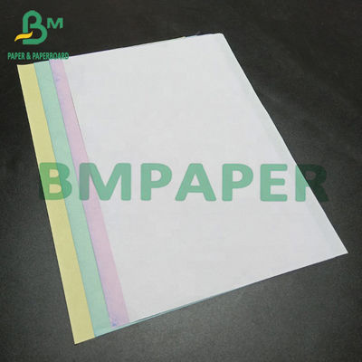 চালান মুদ্রণের জন্য 50g 55g রঙিন কার্বনহীন ক্ষতিহীন কপি পেপার শীট