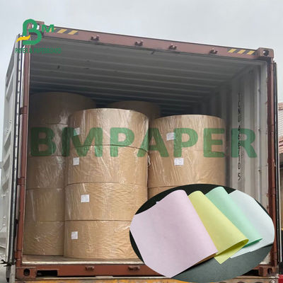 চালান মুদ্রণের জন্য 50g 55g রঙিন কার্বনহীন ক্ষতিহীন কপি পেপার শীট