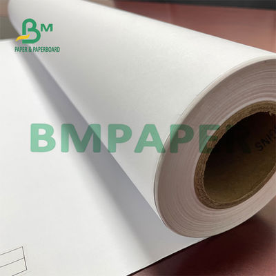 ফটোকপি পেপার রোলের জন্য 80g 914x50m প্যাপেল প্লটার ইঙ্ক-জেট হোয়াইট