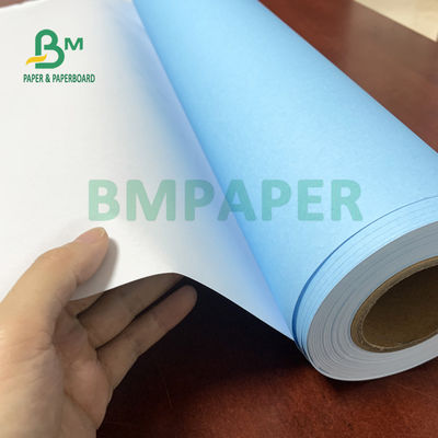ইঞ্জিনিয়ারিং এর জন্য 80gsm ওয়ান সাইড ব্লু CAD প্লটার পেপার 610mm X 150m