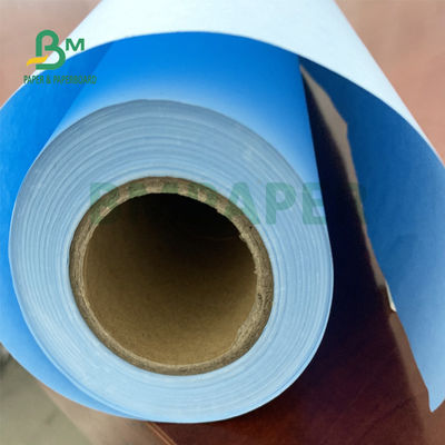 20lb ডিজাইনের জন্য 24'' X 150ft 2'' কোর ব্লু ইঞ্জিনিয়ারিং প্লটার পেপার