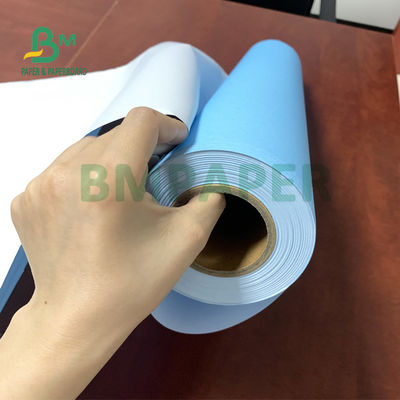 30'' X 150ft 2'' কোর সিঙ্গেল সাইড ব্লু CAD বন্ড পেপার 20lb মসৃণতা