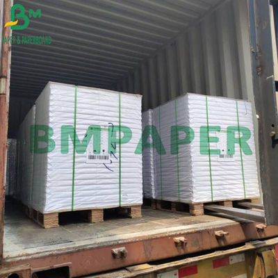 360g 25 × 38'' সাদা গ্লস পেপার C2S কভার ডাবল সাইড হ্যাংট্যাগের জন্য প্রলিপ্ত