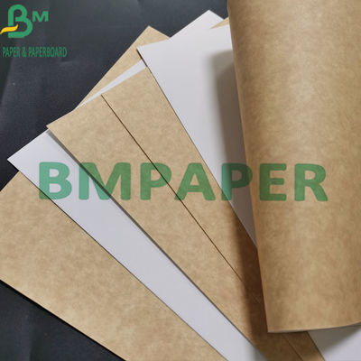 ভার্জিন পাল্প 325gsm ফুড গ্রেড ক্রাফ্ট পেপার সাদা বাদামী পিঠের সাথে প্রলিপ্ত