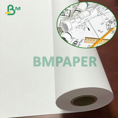 2'' কোর হোয়াইট ইঙ্ক জেট ইঞ্জিনিয়ারিং পেপার 20# CAD বন্ড রোল 24'' x 300ft