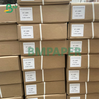 2'' কোর হোয়াইট ইঙ্ক জেট ইঞ্জিনিয়ারিং পেপার 20# CAD বন্ড রোল 24'' x 300ft
