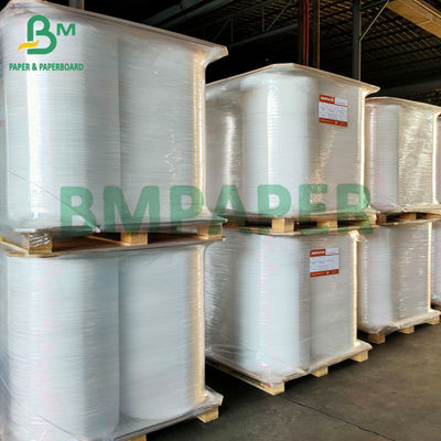 খাদ্য নিরাপদ 24gsm খড় মোড়ানো কাগজ সাদা রঙ 27mm X 6000 মিটার রোল
