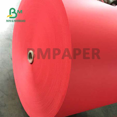 DIY ক্রাফট 1350 মিমি ক্লিয়ার ইমেজের জন্য 100 - 250gsm লাল রঙের আনকোটেড ব্রিস্টল পেপার