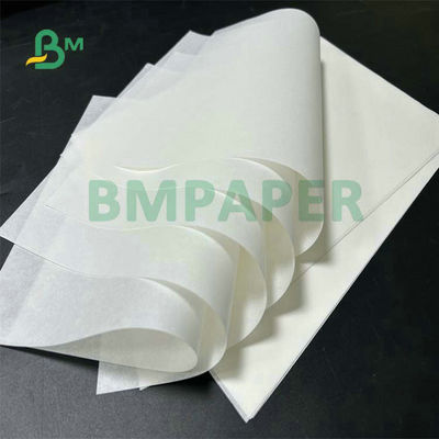 হ্যামবার্গার মোড়ানোর জন্য 30gsm 35gsm 40gsm সাদা রঙের প্রলিপ্ত গ্রীসপ্রুফ পেপার রোল