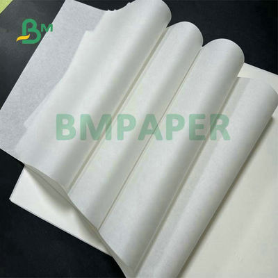 হ্যামবার্গার মোড়ানোর জন্য 30gsm 35gsm 40gsm সাদা রঙের প্রলিপ্ত গ্রীসপ্রুফ পেপার রোল
