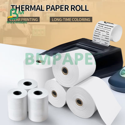ক্যাশিয়ার রসিদের জন্য BPA ফ্রি 65gsm থার্মাল প্রিন্টার পেপার রোল 80mm 57mm