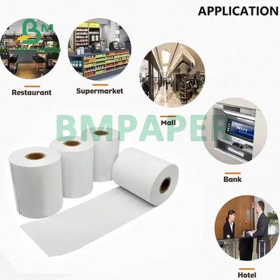 সুপারমার্কেটের জন্য 65gsm ATM মেশিন প্রিন্টার থার্মাল Pos পেপার রোল 80 x 80mm