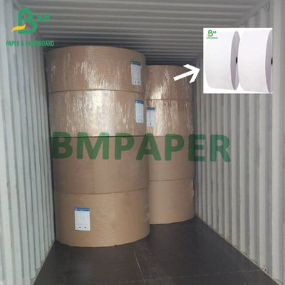70gsm 55gsm 48gsm থার্মাল প্রিন্টিং পেপার ব্ল্যাক ডিসপ্লে 790mm হোয়াইট রোল