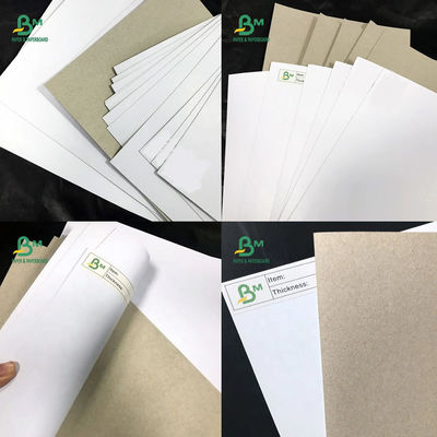 OEM ডুপ্লেক্স কাগজের শক্ত কাগজের বোর্ড একপাশে ধূসর একপাশে প্রলিপ্ত সাদা শীট 200 - 450gsm