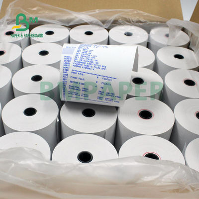 ক্যাশ রেজিস্টার মেশিনের জন্য 55gsm 60gsm থার্মাল প্রিন্টার পেপার রোল 57 x 40mm