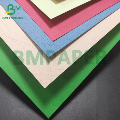রঙিন অবিচ্ছিন্ন 230gsm চামড়া শস্য কাগজ A4 A3+ বাঁধাই কভার কাগজ