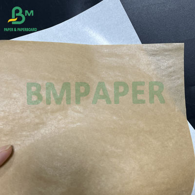 40 গ্রাম + 10 গ্রাম পিই হোয়াইট অব্লিচড ব্রাউন চিনি প্যাকিং পেপার মাশরুমের কাগজ রোল