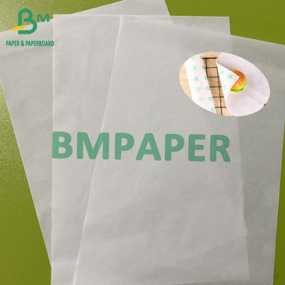 35gsm 40gsm তেল সুরক্ষা কাগজ রোলস মধ্যে সাদা greaseproof কাগজ খাদ্য প্যাকেজিং জন্য কাস্টমাইজড আকার