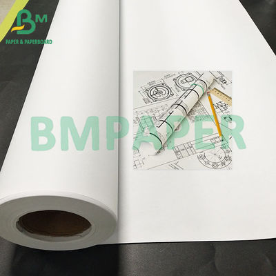 20LB 24 &quot;× 150&quot; CAD INK JET ROLLS Bond সাদা 80gsm প্লট্টার কাগজ ইঞ্জিনিয়ারিং কাগজের জন্য