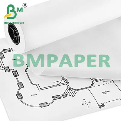 24&quot; X 150ft 20lb হোয়াইট বন্ড পেপার সিএডি ইঙ্কজেট রোলস ইঞ্জিনিয়ারিং অঙ্কন জন্য