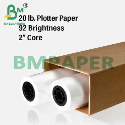 24 &quot;x 150ft 2&quot; কোর 20 পাউন্ড প্লটিং কাগজ CAD অঙ্কন জন্য 5 রোলস / কেস