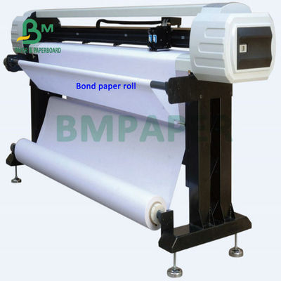 20# 24# 28# প্রশস্ত ফরম্যাট ইনকজেট বন্ড পেপার 20lb 24lb Uncoated CAD Plotter Paper