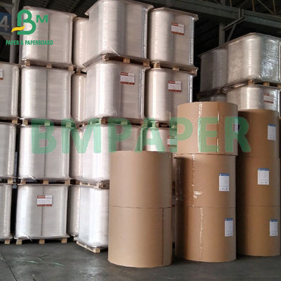 30gsm 60gsm খাদ্য গ্রেড একক পাশের চকচকে সাদা ক্রাফট কাগজ প্যাকেজিং পণ্যের জন্য