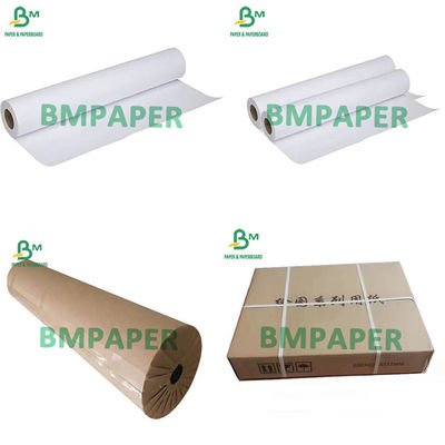 50g - 80g হোয়াইট প্লটার পেপার ছোট রোল 50m/100m/150m/200m দৈর্ঘ্য কার্টন প্যাকেজ