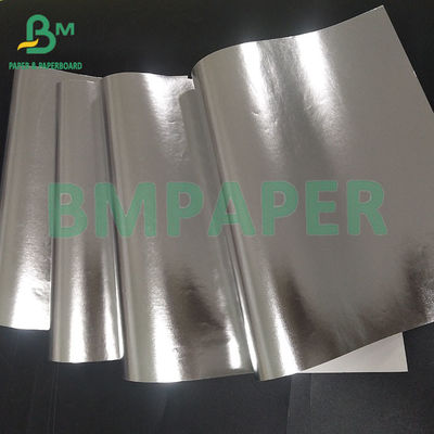 70gm 763mm সিলভার ওয়াটারপ্রুফ এবং ডুবযোগ্য অ্যালুমিনিজড বিয়ার লেবেল পেপার রোলস