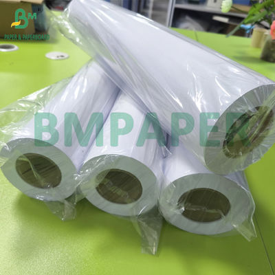 24 X 150 CAD কাগজ রোলস, 20 পাউন্ড বন্ড কাগজ 2&quot; কোর CAD কালি জেট প্রিন্টিং