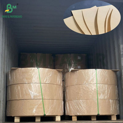50 গ্রাম 60 গ্রাম ভার্জিন কাঠের পল্প রঙিন ব্রাউন ক্রাফট প্যাকেজিং পেপার রোল
