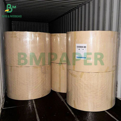 70 80 জিএসএম অস্পষ্ট ব্রাউন ক্রাফ্ট উচ্চ শক্তির কাগজ রোল 50 কেজি লোডিং