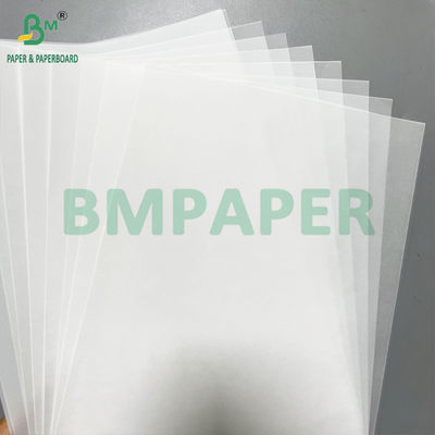 50 83 জিএসএম মসৃণ সাদা অর্ধ-স্বচ্ছ স্থানান্তর কাগজ রোল 880mm x 40m