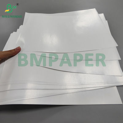 80 গ্রাম একপাশে লেপযুক্ত চকচকে সাদা আর্ট পেপার স্টিকার লেবেল জন্য 65 x 95cm
