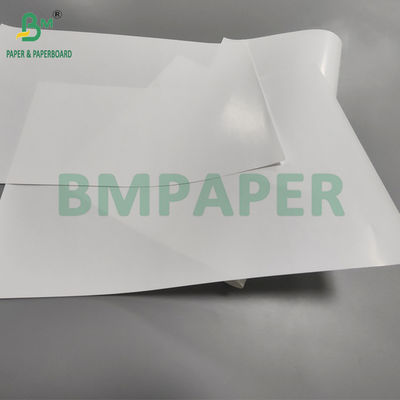 80 গ্রাম একপাশে লেপযুক্ত চকচকে সাদা আর্ট পেপার স্টিকার লেবেল জন্য 65 x 95cm