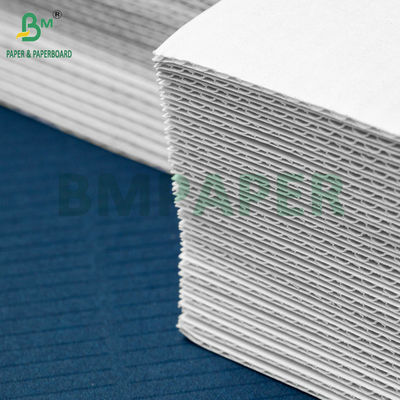 প্যাকেজ বাক্সের জন্য 2ply 3ply সাদা corrugated বোর্ড 100g + 100g + 100g ই এফ ফ্লুট