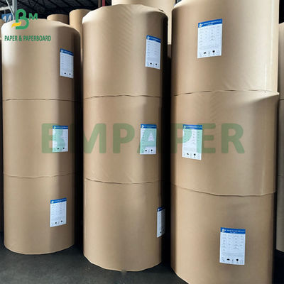 35gsm 40gsm মেশিন গ্লাসড ব্রাউন ক্রাফ্ট পেপার এমজিবিকে ব্যাক ক্রাফ্ট পেপার একপাশে চকচকে