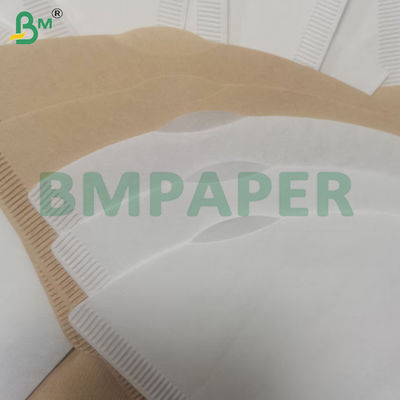 ব্রাউন ডিসপোজাল কফি ফিল্টার পেপার 100 Count 2-4 কাপ Ripple Paper