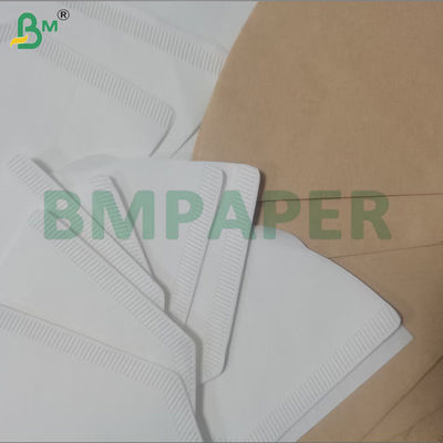 ব্রাউন ডিসপোজাল কফি ফিল্টার পেপার 100 Count 2-4 কাপ Ripple Paper