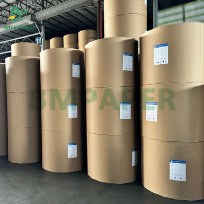ক্রাফ্ট বোর্ড 320g + 20g PE প্রাকৃতিক বাদামী খাদ্য কাপ কাগজ 32 &quot;রোলস 3&quot; কোর 32 1 মিটার বাইরের ব্যাসার্ধ