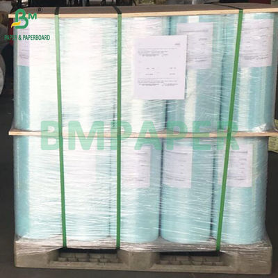 40-60 গ্রাম একপাশের চকচকে গ্লাসাইন কাগজ লেবেল ব্যাক পেপার জন্য সাদা হলুদ নীল