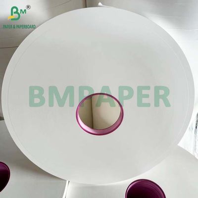 34mm x 6000m সাদা এমজি কাগজ রোল 25g 26g প্লাস্টিকের স্ট্রো মোড়ানোর জন্য