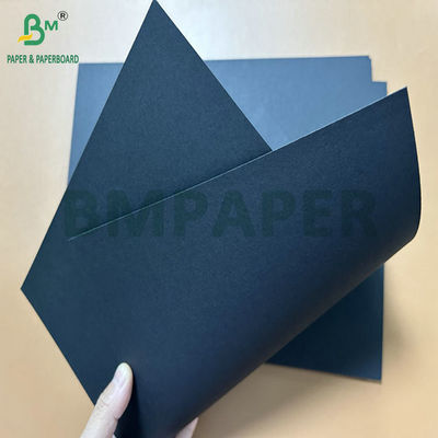 300 গ্রাম 350 গ্রাম 65 x 90 সেমি উপহার বাক্সের জন্য অ-আচ্ছাদিত কালো ক্রাফট কাগজ